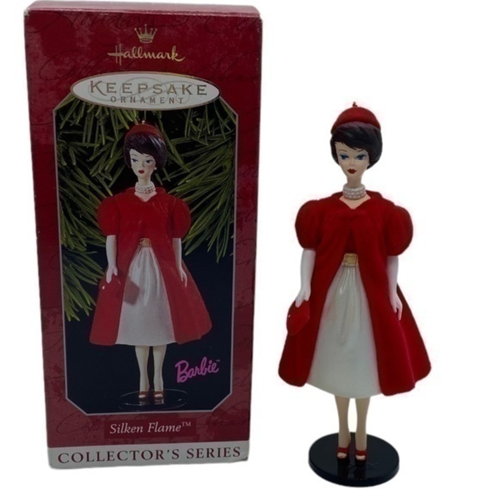 Hallmark Keepsake Vintage Barbie Silken Flame Christmas Ornament 1998 in Box
